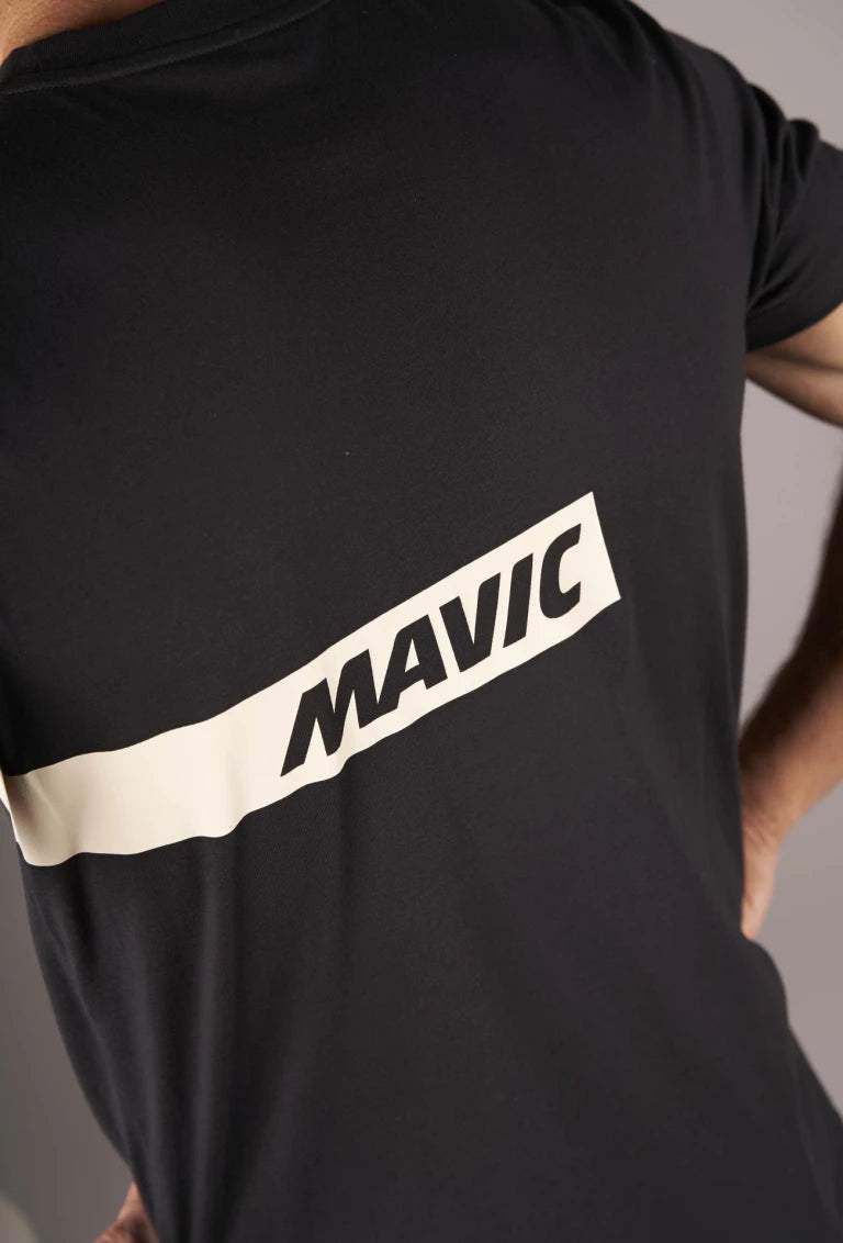 MAVIC CORPORATE STRIPE T-Shirt Schwarz