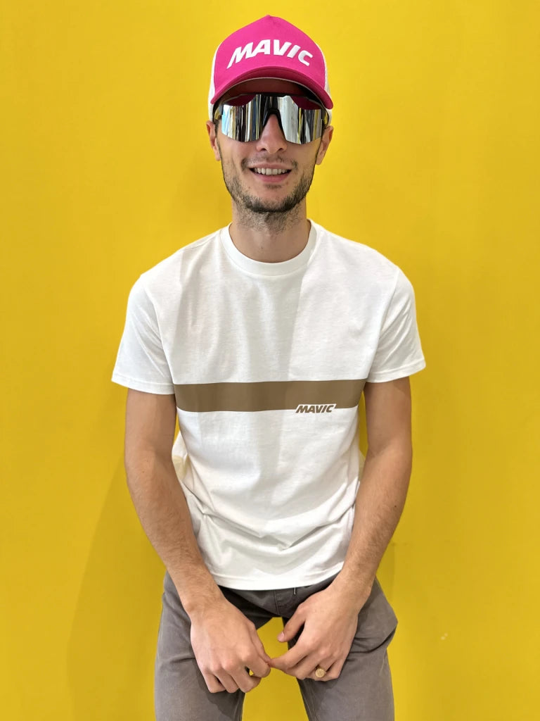 MAVIC CORPORATE STRIPE T-Shirt Weiß