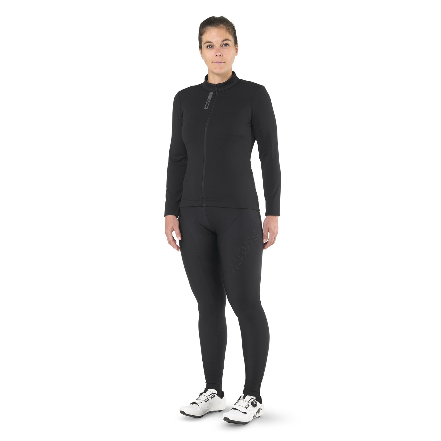 MAVIC AKSIUM THERMO Damen Langarm Trikot Schwarz