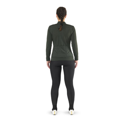 Trikot MAVIC AKSIUM THERMO Damen Lange Ärmel Grün