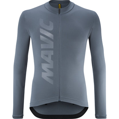 Trikot MAVIC AKSIUM THERMO Langarm Blau/Grau