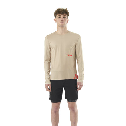 Trikot MAVIC CROSSTRAIL Lange Ärmel Beige