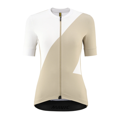 Trikot MAVIC AKSIUM GRAPHIC Kurzarm Damen Beige