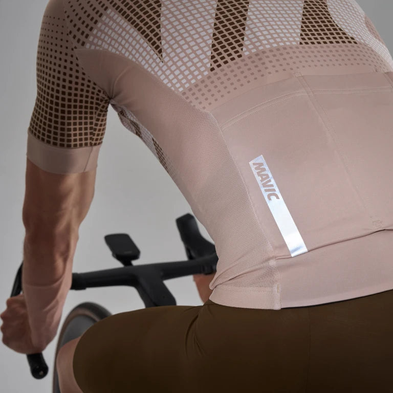 MAVIC AKSIUM GRAPHIC Trikot Kurzarm Beige