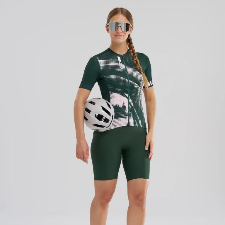 MAVIC AKSIUM GRAPHIC Trikot Kurzarm Frau Khaki/Pink