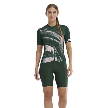 Trikot MAVIC AKSIUM GRAPHIC Kurzarm Damen Khaki/Rosa
