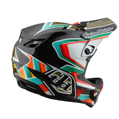 MTB-Helm TROY LEE DESIGNS D4 CARBON MIPS Frames Schwarz/Gold