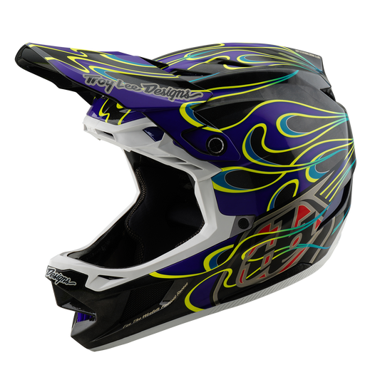 MTB-Helm TROY LEE DESIGNS D4 CARBON MIPS Drip Schwarz/Violett