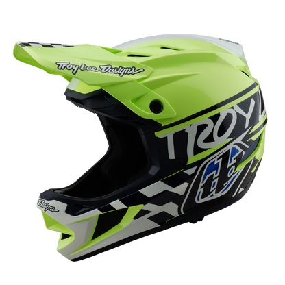 MTB-Helm TROY LEE DESIGNS D4 POLYACRYLITE MIPS FIFTY 50 Gelb/Blau