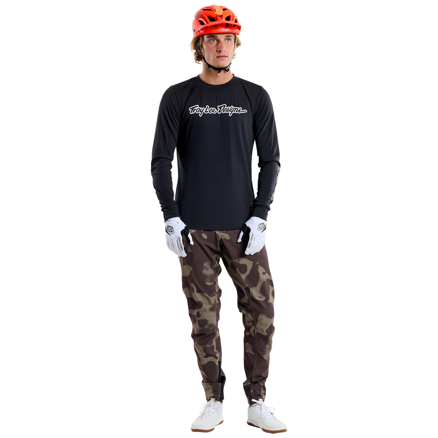 TROY LEE DESIGNS SKYLINE RIDE TEE SIGNATURE Langarmtrikot Schwarz 2025