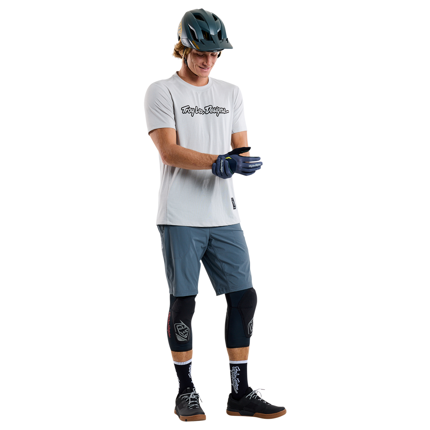 TROY LEE DESIGNS SKYLINE RIDE TEE SIGNATURE Kurzarmtrikot Grau 2025