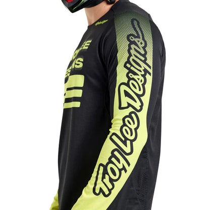 Trikot TROY LEE DESIGNS SPRINT Langarm Schwarz/Gelb