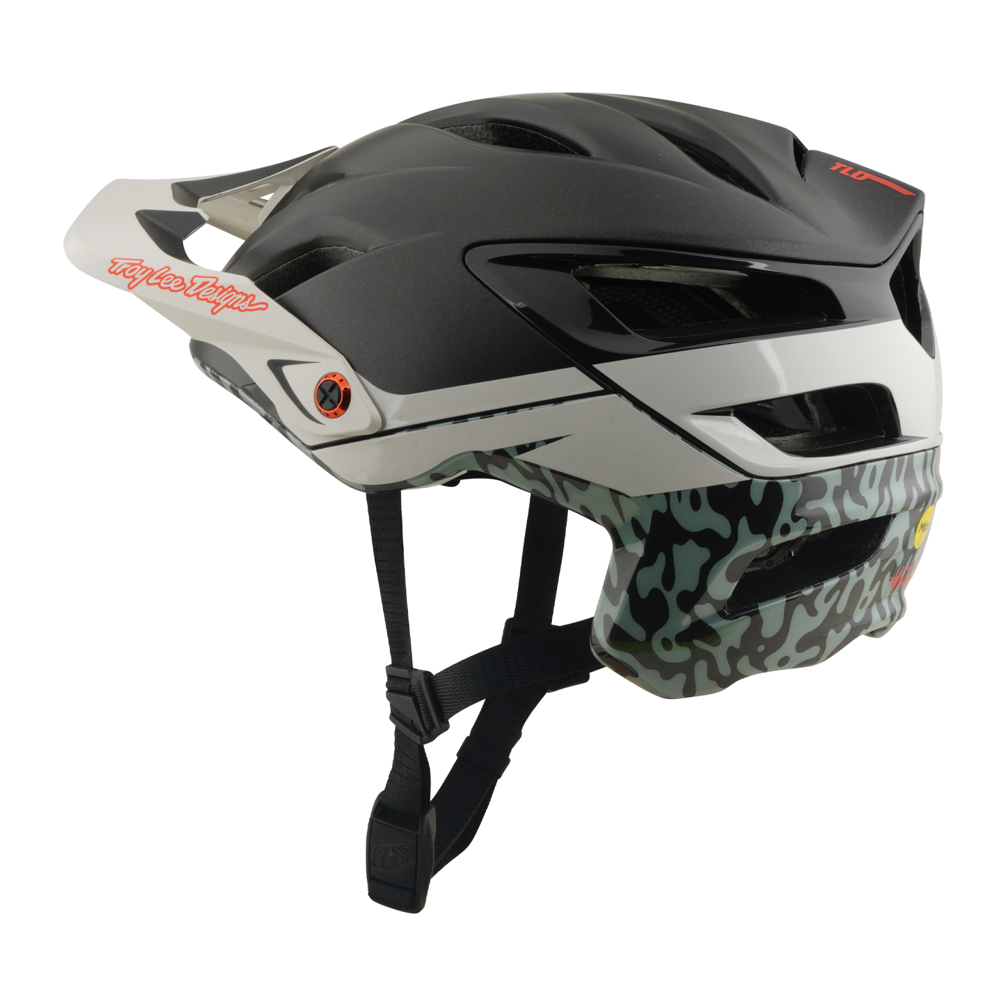 MTB-Helm TROY LEE DESIGNS A3 MIPS HALO PUMICE Charcoal/Weiß