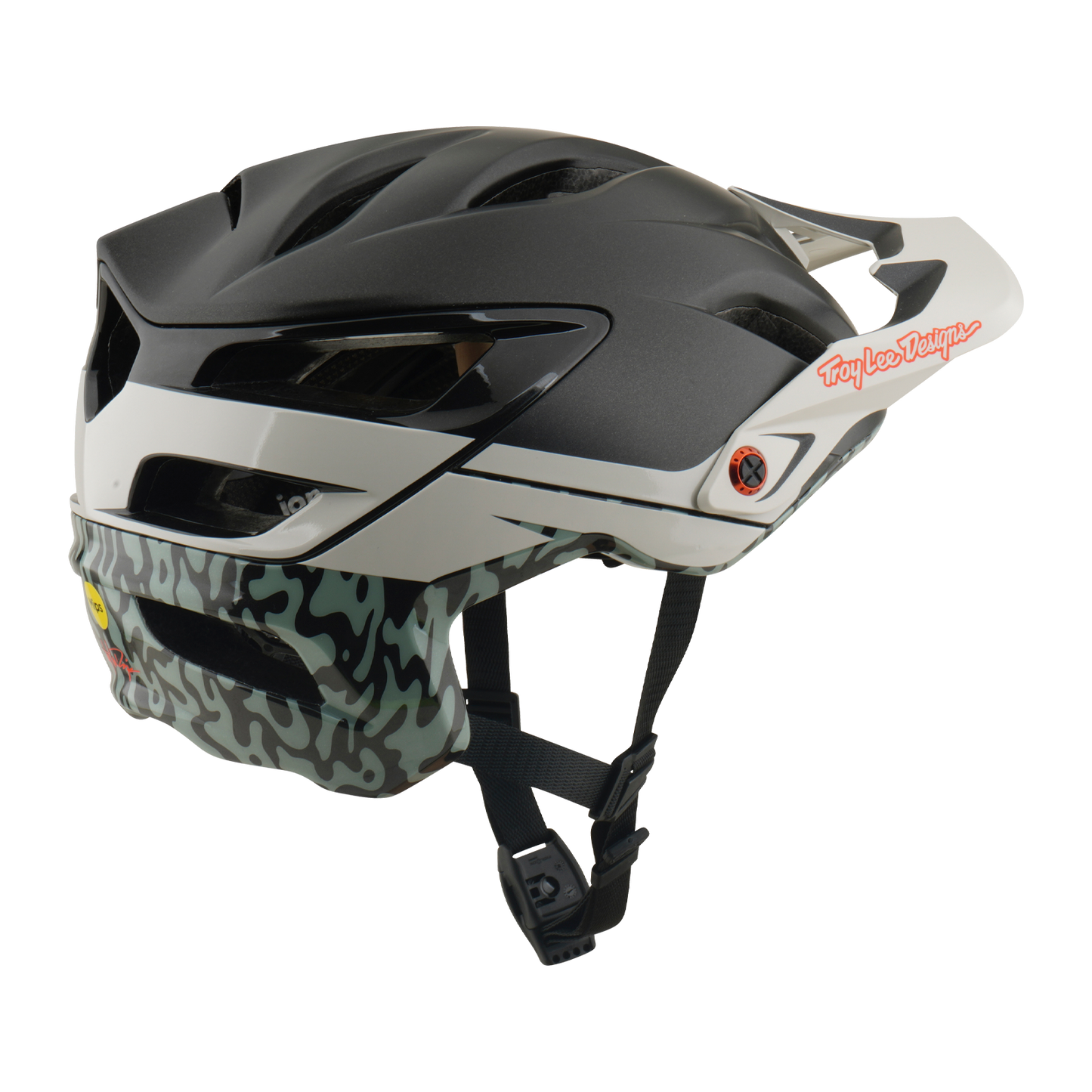 MTB-Helm TROY LEE DESIGNS A3 MIPS HALO PUMICE Charcoal/Weiß