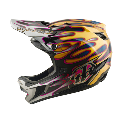 MTB-Helm TROY LEE DESIGNS D4 CARBON MIPS Overspray Gold/Schwarz