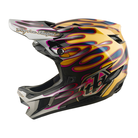 MTB-Helm TROY LEE DESIGNS D4 CARBON MIPS Overspray Gold/Schwarz