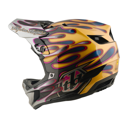 MTB-Helm TROY LEE DESIGNS D4 CARBON MIPS Overspray Gold/Schwarz