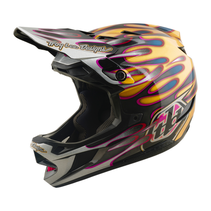 MTB-Helm TROY LEE DESIGNS D4 CARBON MIPS Overspray Gold/Schwarz