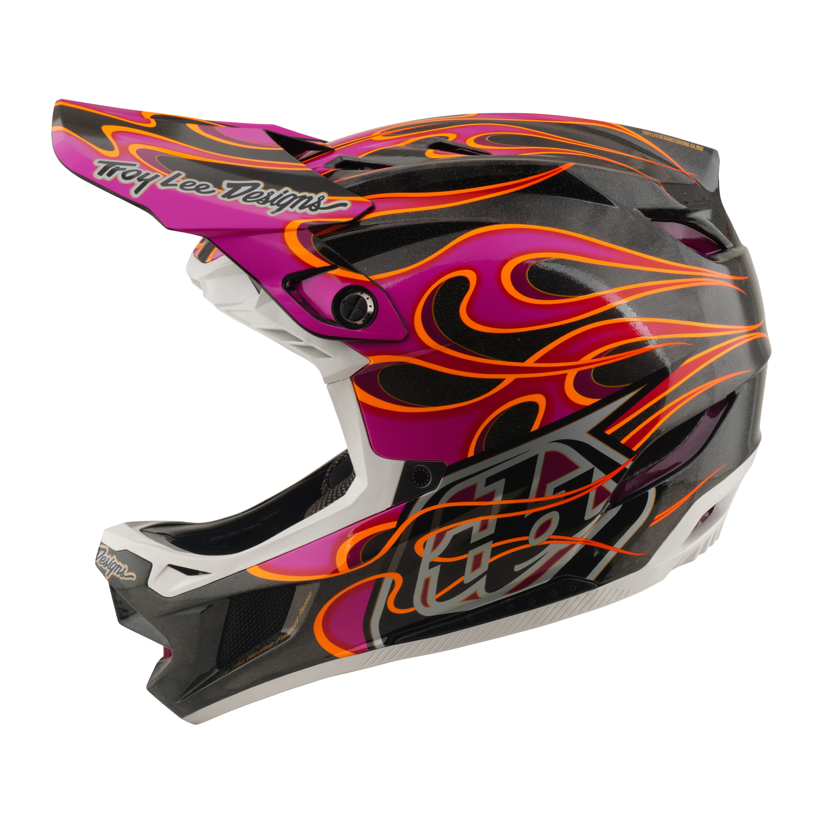 MTB-Helm TROY LEE DESIGNS D4 CARBON MIPS Torched Carbon/Magenta – Probikeshop