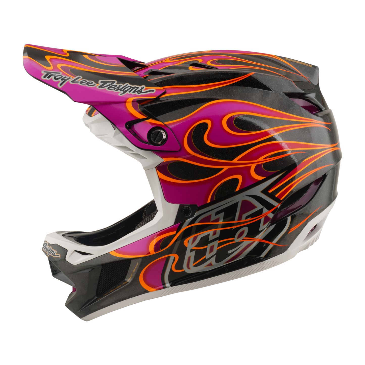 Mountainbike-Helm TROY LEE DESIGNS D4 CARBON MIPS Torched Carbon/Magenta