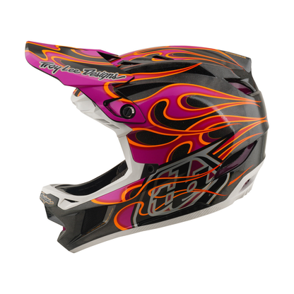 MTB-Helm TROY LEE DESIGNS D4 CARBON MIPS Torched Carbon/Magenta