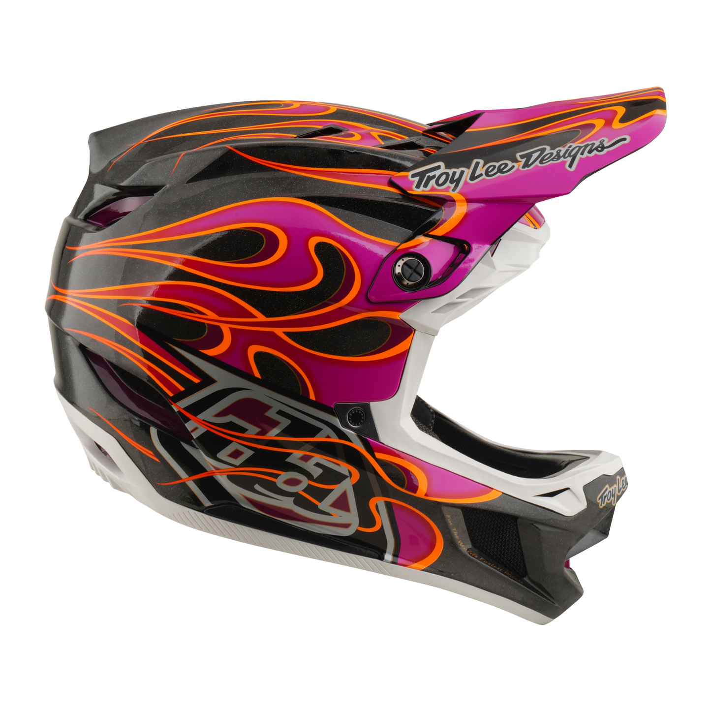Mountainbike-Helm TROY LEE DESIGNS D4 CARBON MIPS Torched Carbon/Magenta