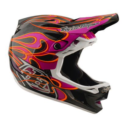 MTB-Helm TROY LEE DESIGNS D4 CARBON MIPS Torched Carbon/Magenta