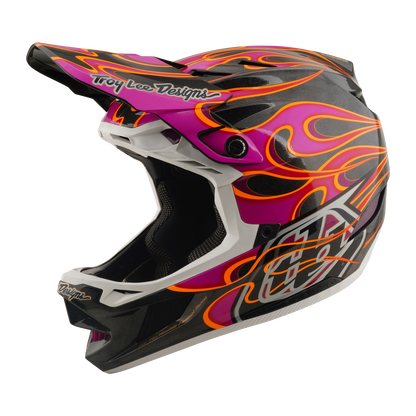 MTB-Helm TROY LEE DESIGNS D4 CARBON MIPS Torched Carbon/Magenta