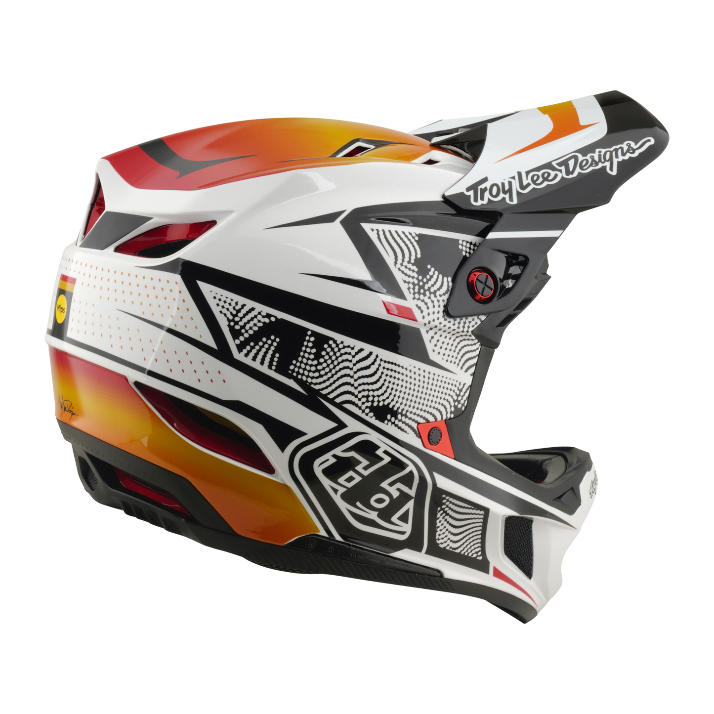 MTB-Helm TROY LEE DESIGNS D4 COMPOSITE MIPS LINED UP Weiß