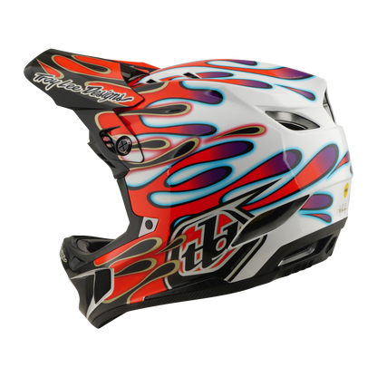 MTB-Helm TROY LEE DESIGNS D4 COMPOSITE MIPS OVERSPRAY Weiß/Rot