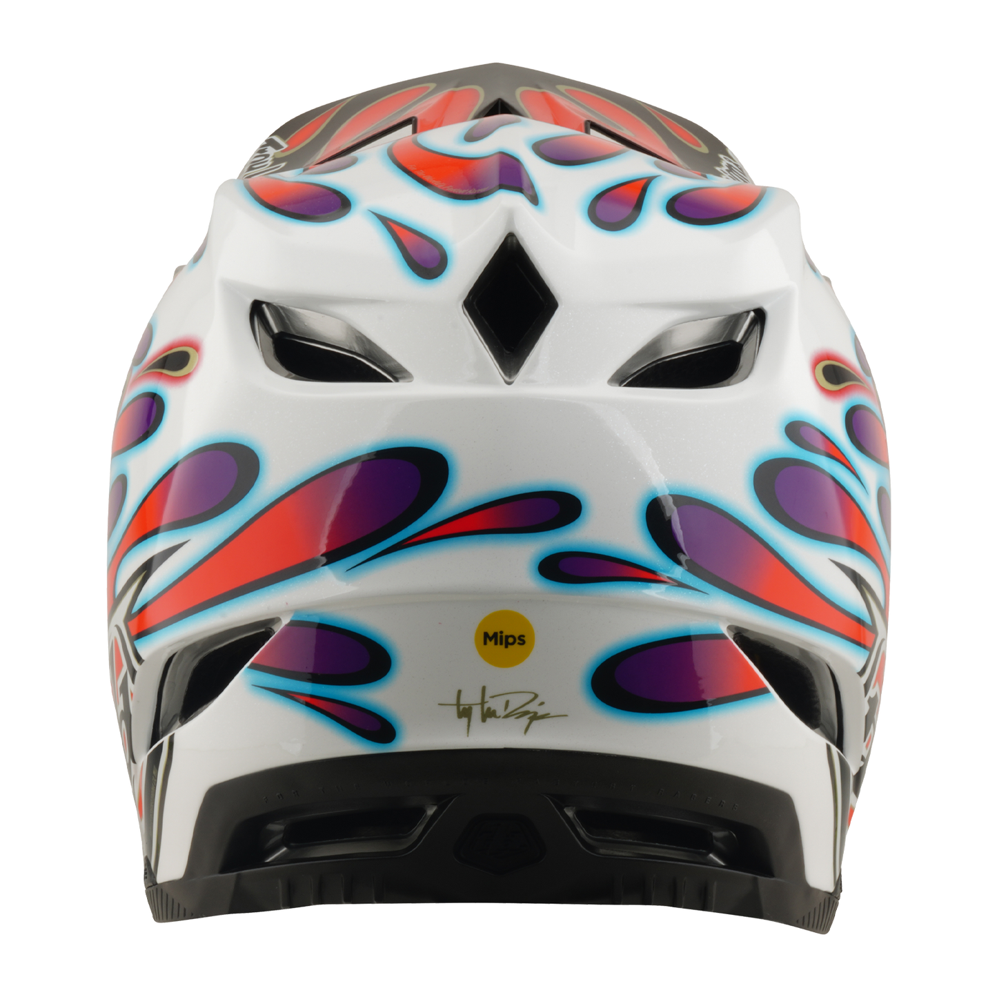 MTB-Helm TROY LEE DESIGNS D4 COMPOSITE MIPS OVERSPRAY Weiß/Rot