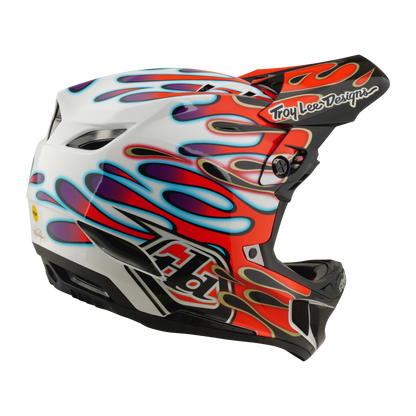 MTB-Helm TROY LEE DESIGNS D4 COMPOSITE MIPS OVERSPRAY Weiß/Rot