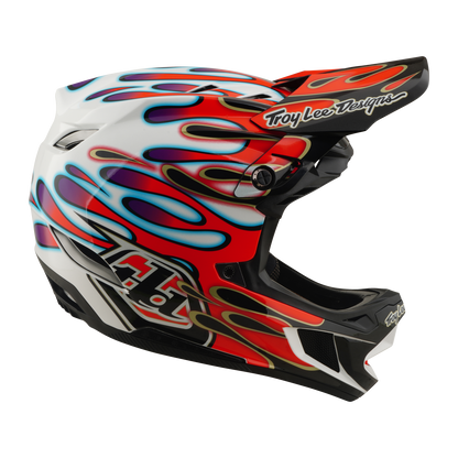 MTB-Helm TROY LEE DESIGNS D4 COMPOSITE MIPS OVERSPRAY Weiß/Rot