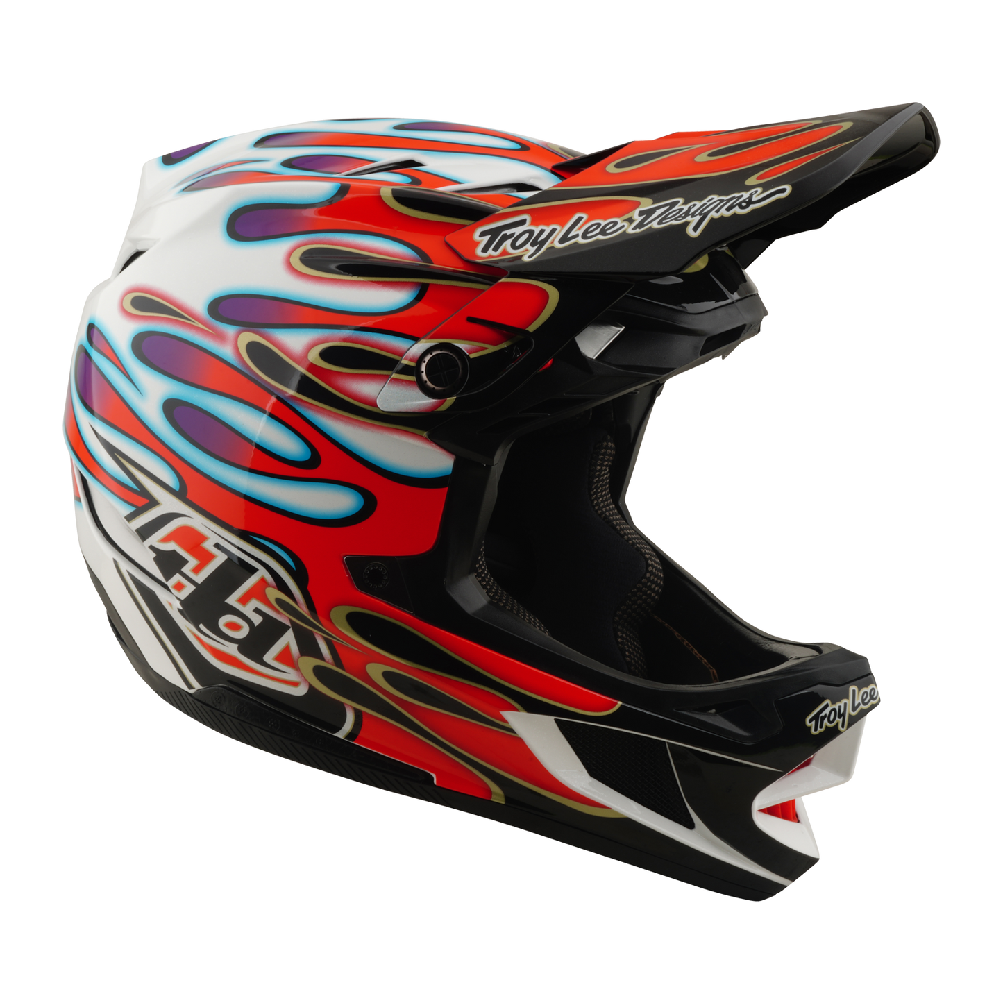 MTB-Helm TROY LEE DESIGNS D4 COMPOSITE MIPS OVERSPRAY Weiß/Rot