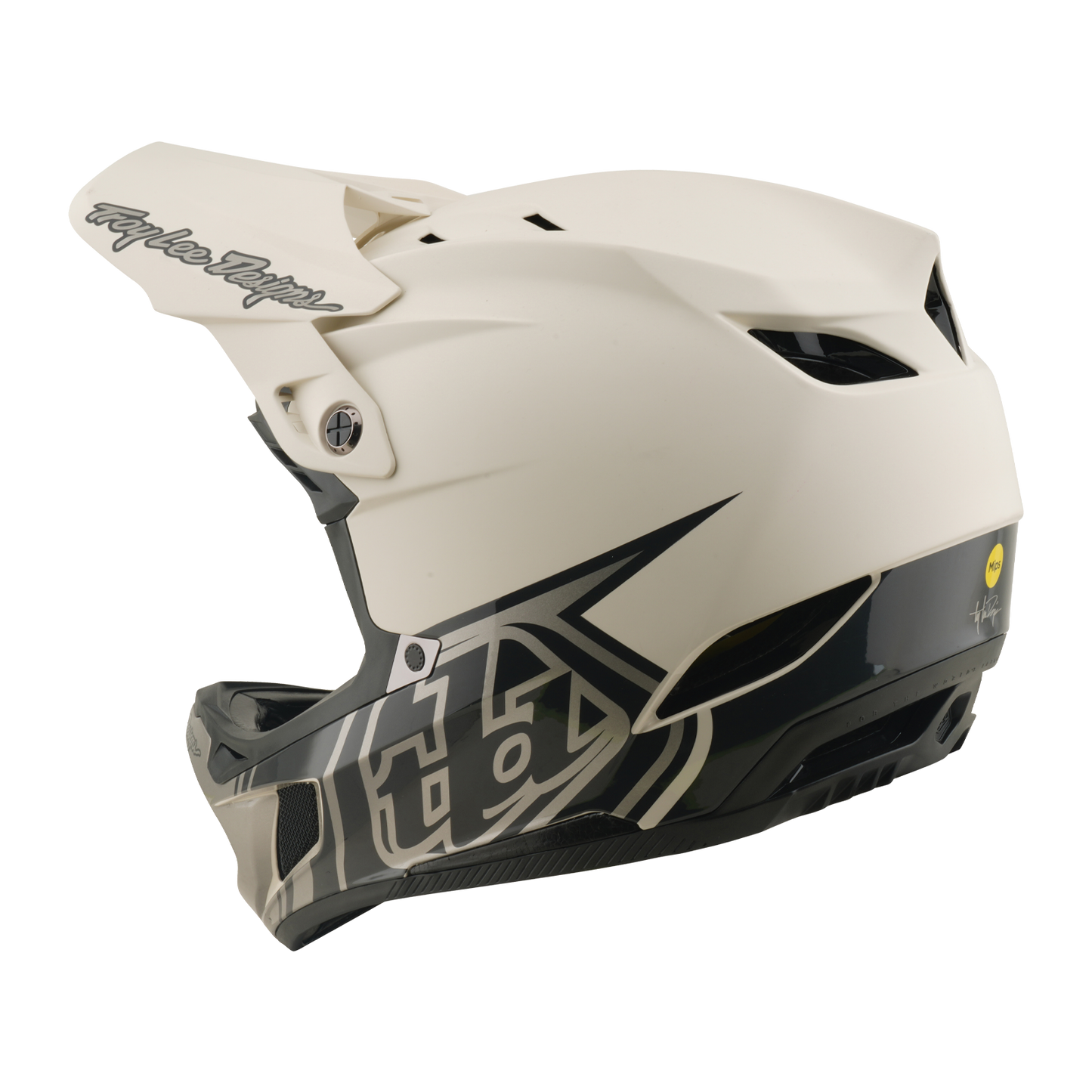 MTB-Helm TROY LEE DESIGNS D4 COMPOSITE MIPS STEALTH PUMICE Weiß