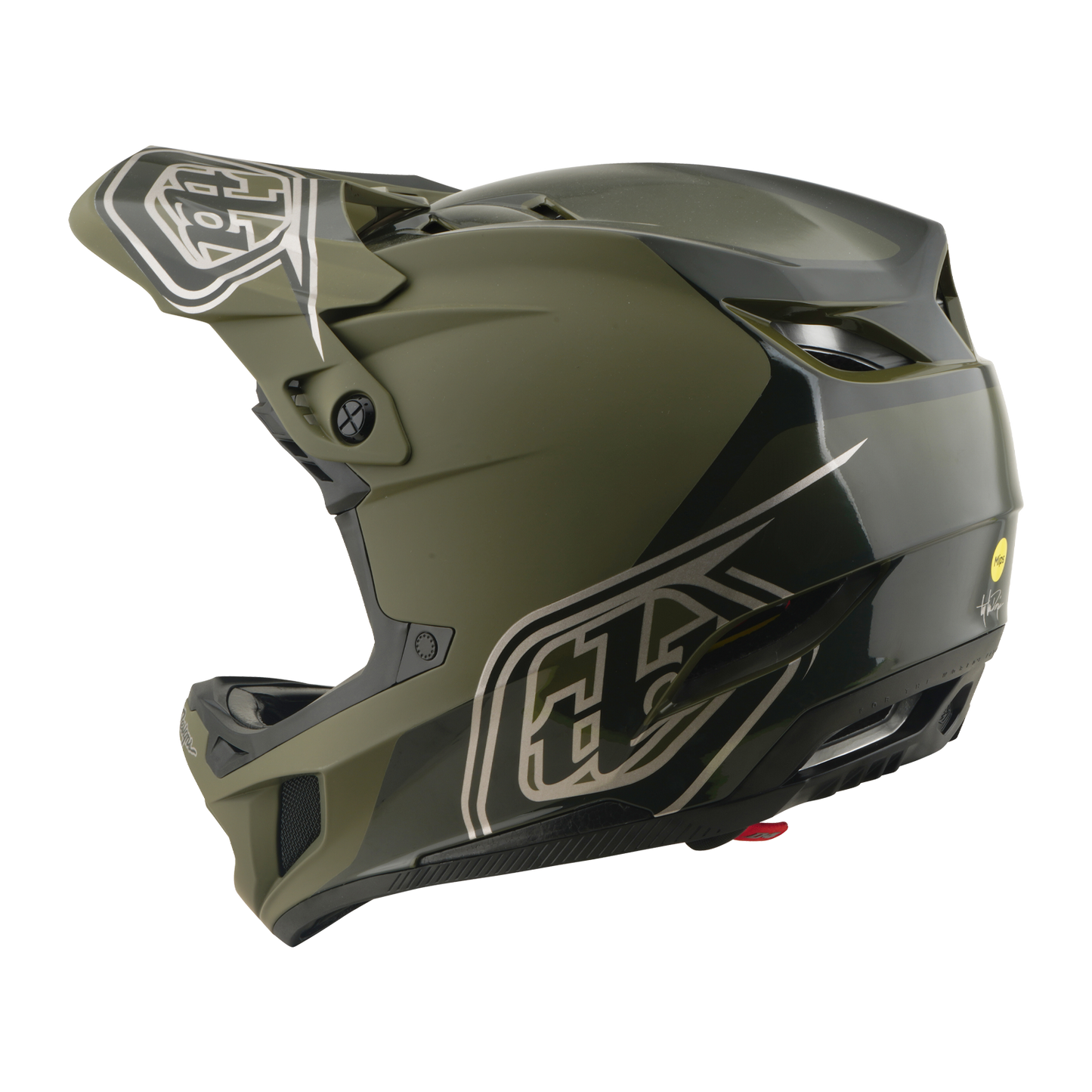 MTB-Helm TROY LEE DESIGNS D4 POLYACRYLITE MIPS SHADOW BEETLE Khaki