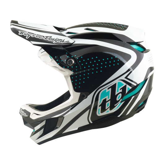 MTB-Helm TROY LEE DESIGNS D4 POLYACRYLITE MIPS THE LINE Charcoal/Weiß