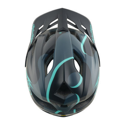 MTB-Helm TROY LEE DESIGNS FLOWLINE SE MIPS BADGE Carbon/Blau