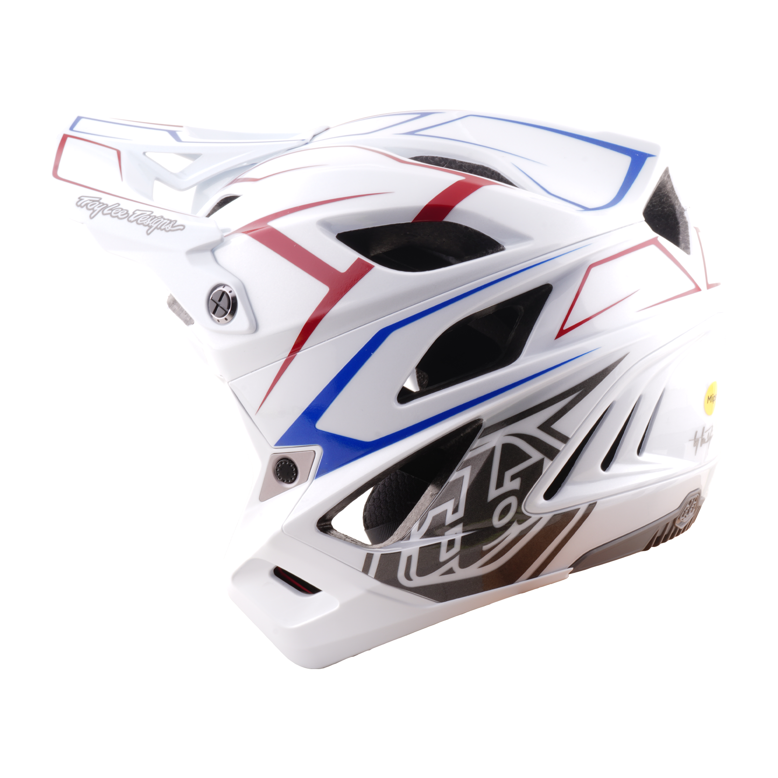 MTB-Helm TROY LEE DESIGNS STAGE STUNT PINSTRIPE Weiß – Probikeshop