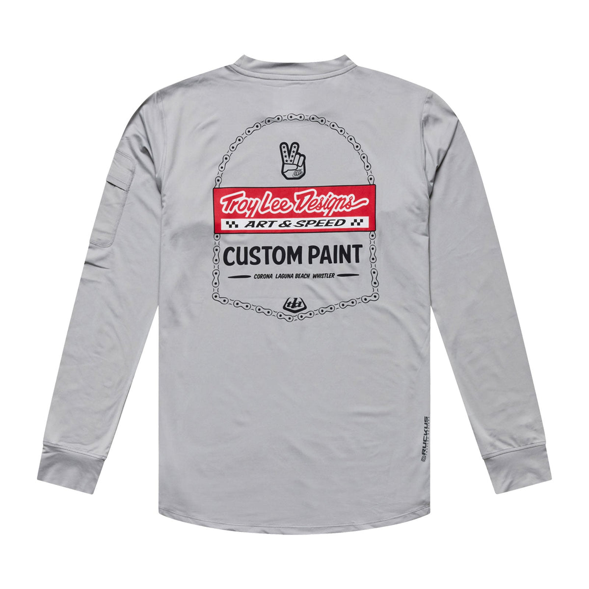 TROY LEE DESIGNS RUCKUS RIDE CUSTOM PAINT Langarmtrikot Mid Gray