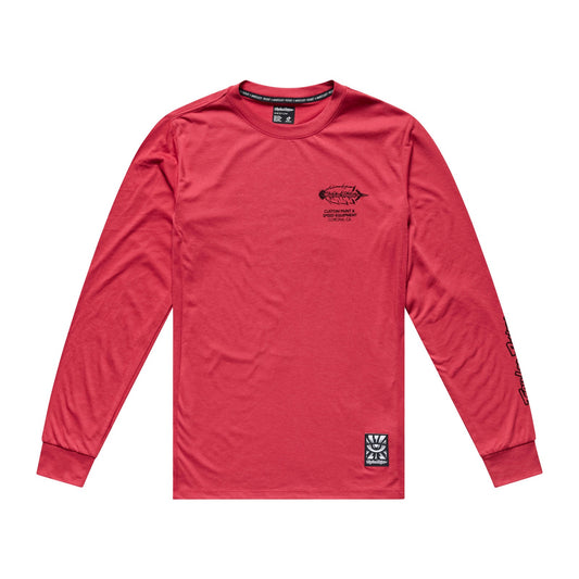 TROY LEE DESIGNS SKYLINE RIDE FEATHERED Langarmtrikot in Glutrot
