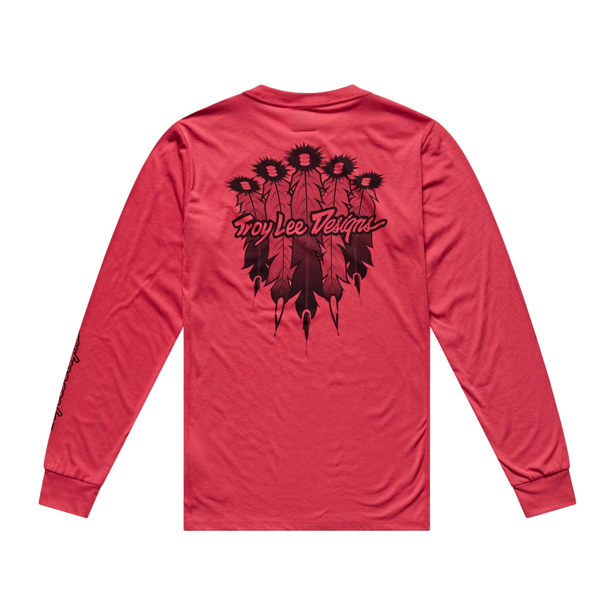 TROY LEE DESIGNS SKYLINE RIDE FEATHERED Langarmtrikot in Glutrot