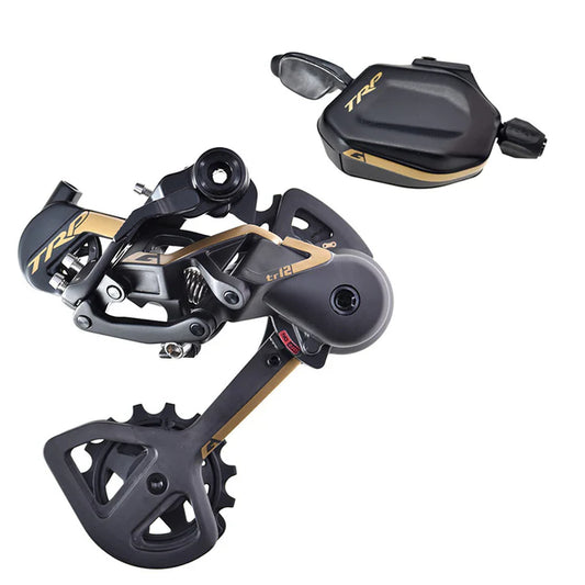 TRP DH12 12V Schaltwerk und Shifter Kit Schwarz/Gold