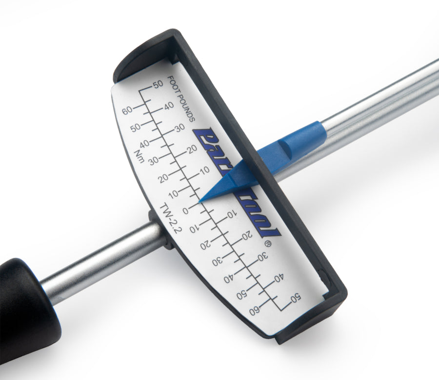 Park Tool TW-2.2: Nahaufnahme der Ableseskala