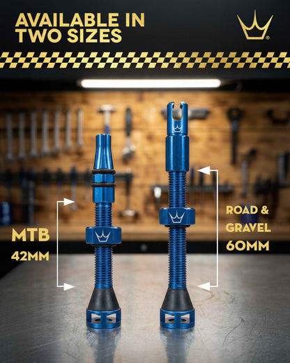 Tubeless-Ventile PEATY'S HOLESHOT FAST FLOW 60mm (x2) Schwarz