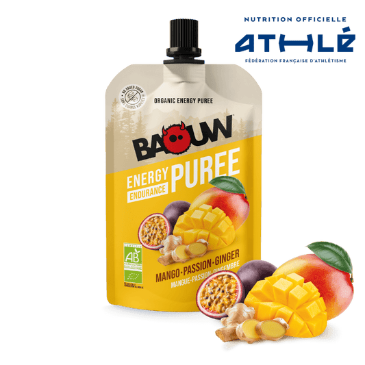 BAOUW Bio Energetisches Fruchtpüree Rezept Mango/Passionsfrucht/Ingwer (90g)