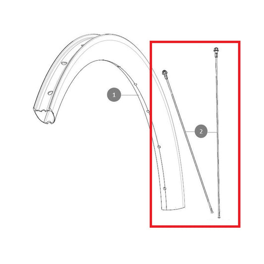 12-Speichen-Set Vorderrad/Vorderrad MAVIC ALLROAD SL Carbon 278mm