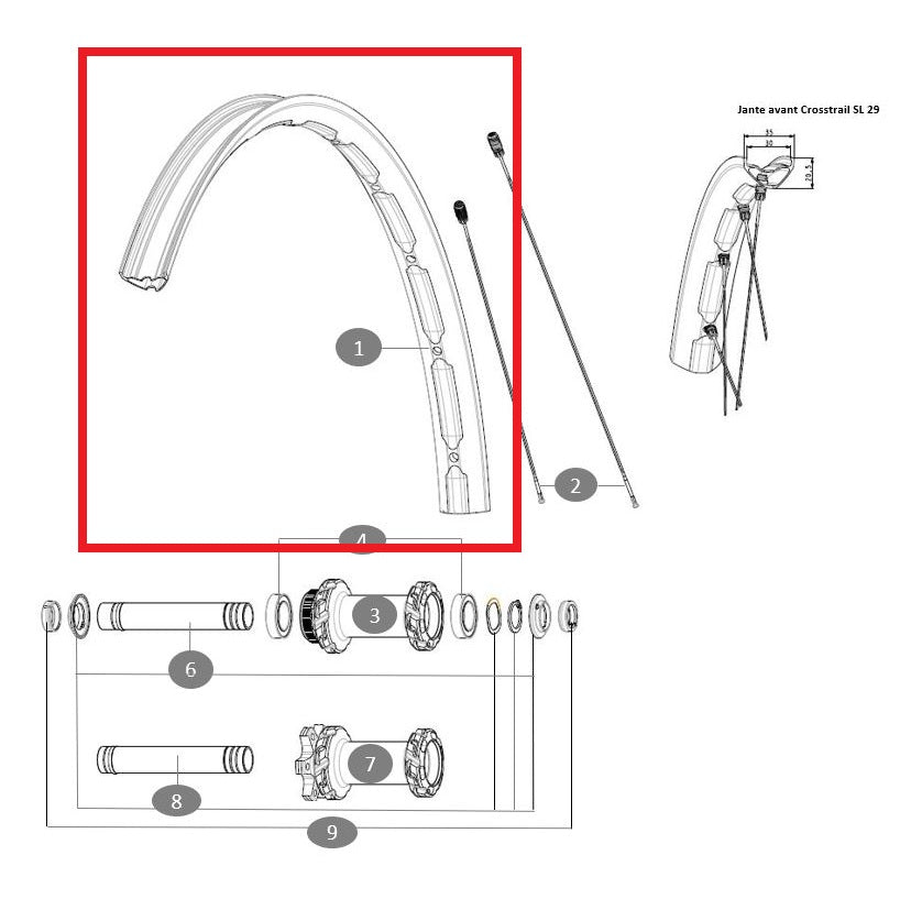 Felgensatz MAVIC ECROSSTRAIL SL 29'' (Vorder-/Rückseite)