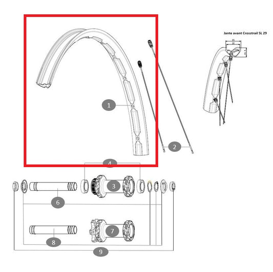 Felgensatz MAVIC ECROSSTRAIL SL 29'' (Vorder-/Rückseite)