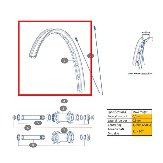 Felgensatz MAVIC ECROSSTRAIL SL 27.5'' (Vorder-/Rückseite)